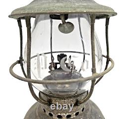 1800's PULLMAN CO. RAILROAD PRESENTATION LANTERN With ETCHED P. CO. CLEAR GLOBE