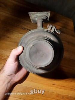 1800s Antique Railroad Dining Car Brass Oil Kerosene Lamp Adams Westlake Sconce