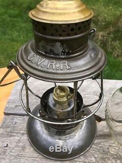 1870's CVRR Central Vermont Railroad Lantern Adams & Westlake Patent Bottom