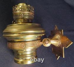 1880's Adams Westlake Fancy Brass Kerosene Oil Wall-Mount Railroad Lamp