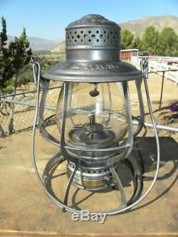 1889 MISSOURI PACIFIC RAILROAD LANTERN Clear Cast MP EB Globe