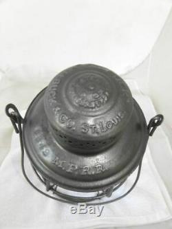 1889 MISSOURI PACIFIC RAILROAD LANTERN Clear Cast MP EB Globe