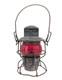1890s Early Antique C&O Railroad Lantern with Acid Etched Red Globe