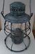 1895 Burlington Route Railroad Lantern with Tall Clear Embossed Globe