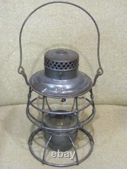 1897 Adlake NY NH&HRR NEW YORK, NEW HAVEN, HARTFORD Cast Globe RAILROAD LANTERN