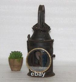 18th Centuries Vintage Railroad Lanterns, Old Indian Iron Lighting Lamps Decor