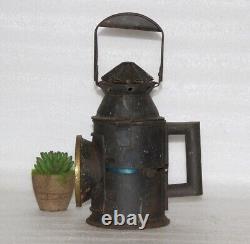 18th Centuries Vintage Railroad Lanterns, Old Indian Iron Lighting Lamps Decor