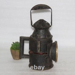 18th Centuries Vintage Railroad Lanterns, Old Indian Iron Lighting Lamps Decor