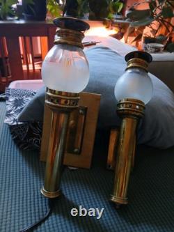 1900's Chapman Railroad Wall Mounts Lamps