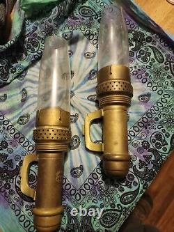 1907 Adams & Westlake ANTIQUE RAILROAD WALL SCONCE CANDLE HOLDERS