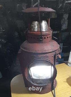 1907 Adlake Non-Sweating Railroad Signal Lantern Antique Train Lamp, Chicago