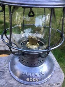 1909-1912 Santa Fe Railroad Lantern Adams & Westlake BB CCG Adlake Pot & Burner