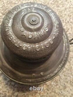 1909 The Adams Erie RAILROAD LANTERN With Embossed E R R Co. Tall Globe