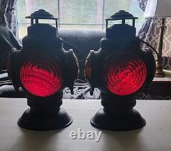 1910 ARMSPEAR Railroad Lanterns 1 Pair