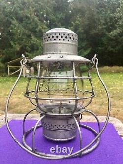 1910 PS&N Pittsburgh Shawmut & Northern Railroad Lantern VULCAN CC ext. Globe