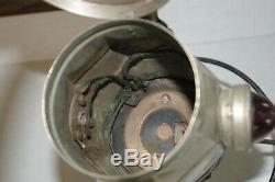 1920's-30's Ecolite Economy Electric Railroad Lamp Lantern Chicago Red lens