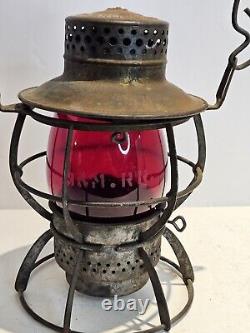 1920s B&M R. R. (Boston and Maine Railroad) DRESSEL RED GLOBE Railroad RR Lantern