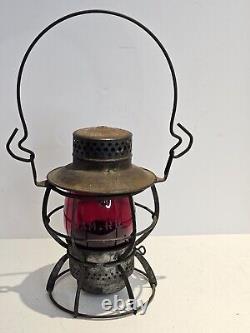 1920s B&M R. R. (Boston and Maine Railroad) DRESSEL RED GLOBE Railroad RR Lantern