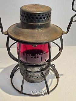 1920s B&M R. R. (Boston and Maine Railroad) DRESSEL RED GLOBE Railroad RR Lantern