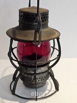 1920s B&M R. R. (Boston and Maine Railroad) DRESSEL RED GLOBE Railroad RR Lantern