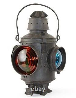 1920s Chicago, Milwaukee, and St. Paul Railway Switch Lamp, Railroad Memorabilia