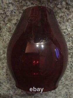 1922 Adlake Pennsylvania Lines RAILROAD LANTERN With Red Tall Embossed Globe
