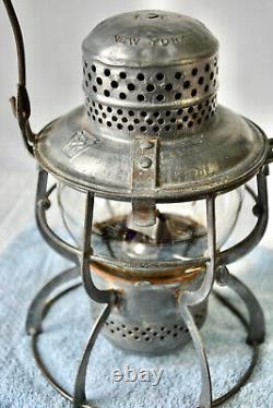 1925 Antique Railroad Lantern PRR Penn RR Train Oil Lamp, ARMSPEAR MFG Co