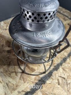 1925 Armspear L&N Railroad Lantern Louisville & Nashville Etched Globe