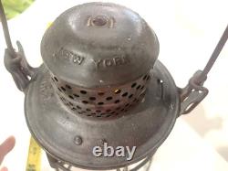 1925 RARE ARMSPEAR MFG L. & N RAILROAD New York Orange GLASS LANTERN