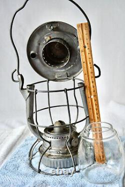 1944 Antique Railroad Lantern Dietz New S-12-44 RR Train Oil Lamp Vintage