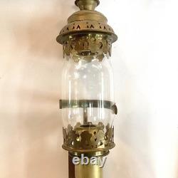 19C GWR Brass Carriage Candle Lamp Great Western Railway Wall mounted Railroad