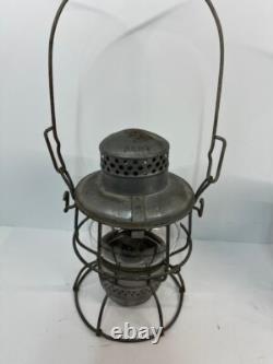 (2) Antique Adlake Kero Railroad Lanterns. One is clear and other is red globe
