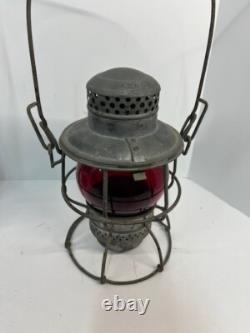 (2) Antique Adlake Kero Railroad Lanterns. One is clear and other is red globe