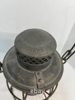 (2) Antique Adlake Kero Railroad Lanterns. One is clear and other is red globe