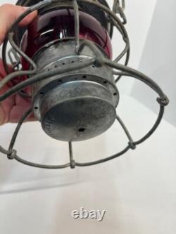 (2) Antique Adlake Kero Railroad Lanterns. One is clear and other is red globe