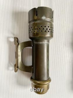2 Antique Brass Candle Lanterns Railroad Car Train Wall Sconces with Chimneys