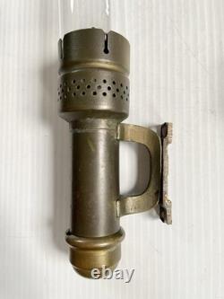 2 Antique Brass Candle Lanterns Railroad Car Train Wall Sconces with Chimneys