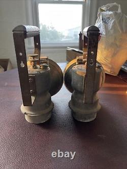 (2) Antique Oxweld Model A Union Carbide Railroad Lamp