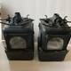 2 Antique Vintage English Railroad RR Lantern Lamp Pair Planlite