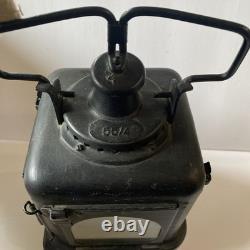 2 Antique Vintage English Railroad RR Lantern Lamp Pair Planlite