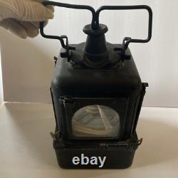 2 Antique Vintage English Railroad RR Lantern Lamp Pair Planlite