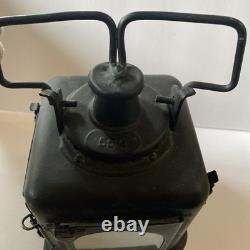 2 Antique Vintage English Railroad RR Lantern Lamp Pair Planlite