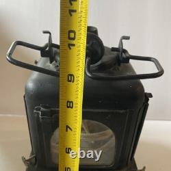 2 Antique Vintage English Railroad RR Lantern Lamp Pair Planlite