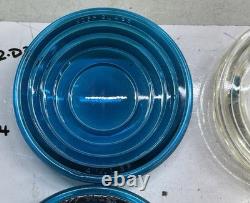 2 Green 2 Clear LOT Vintage RAILROAD LANTERN LENS Switch Lamp RR Light Fresnel