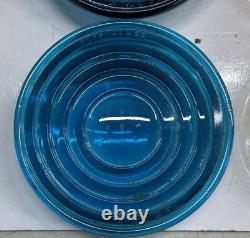 2 Green 2 Clear LOT Vintage RAILROAD LANTERN LENS Switch Lamp RR Light Fresnel