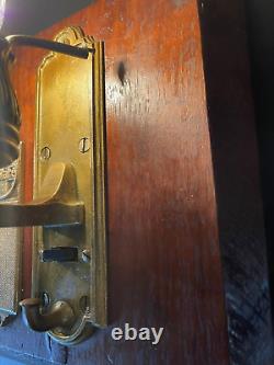 (2) RARE ANTIQUE SANTA FE RAILROAD SLEEPER PASSENGER CAR CAST WALL SCONCES plus