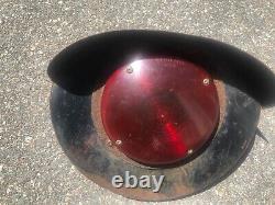 2 Vintage 13 Railroad Train Crossing Signal Lights 7 Red Lenses Rare