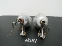 2 Vintage Pyle Railroad Caboose Marker Lights Lamps withGlass Lenses (c3)