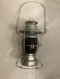 2 W. T. KIRKLAND NO. 100 RAILROAD LANTERNS with RED & GREEN GLOBES VERY RARE Lot