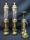 3 Vintage GNR Brass and Glass Railway Carriage Candle Light Lamps/Sconces